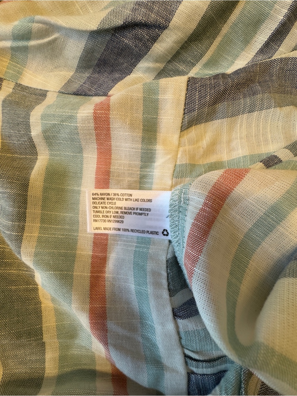 Knox Rose Pastel Striped 3/4 Sleeve Top XS - Picture 3 of 3